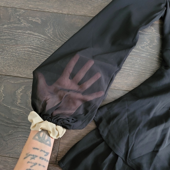 NWOT Flowy Black Dress - Picture 3 of 9